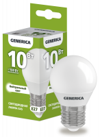 Лампа светодиодная G45 шар 10Вт 230В 4000К E27 GENERICA