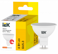 Лампа светодиодная ALFA MR16 софит 6Вт 230В 3000К GU5,3 IEK